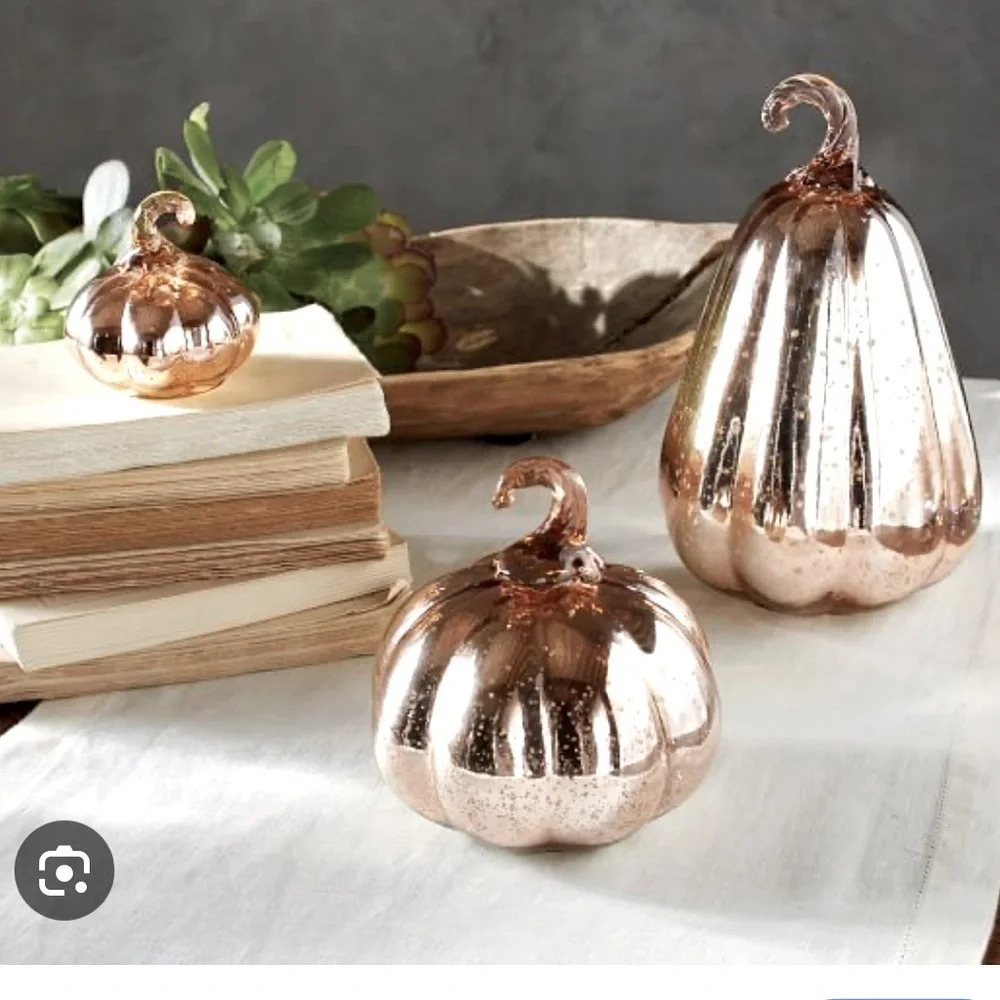 Set of 3 Pottery barn pumpkins mini
